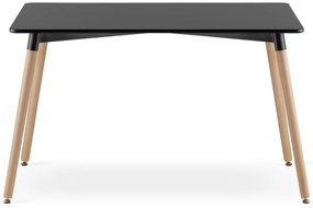 Czarny stół jadalny ADRIA 120x80 cm