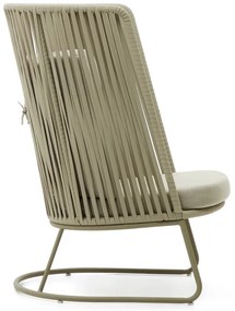 Zielony metalowy fotel ogrodowy Saconca – Kave Home