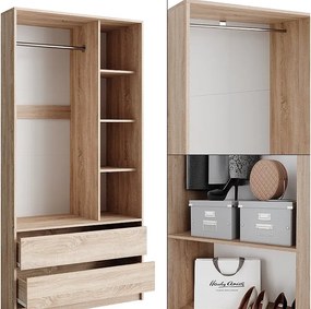 Szafa sonoma 180x50x200 elmo