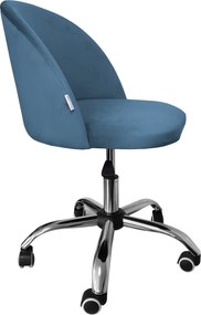 Fotel obrotowy COLIN krzesło biurowe fotel ergonomiczny do biurka : Kolor Stelaża - Chrom, Kolor tkaniny - VELVET - MG33, Typ siedziska - Siedzisko obrotowe 360°, Typ tkaniny - Velvet