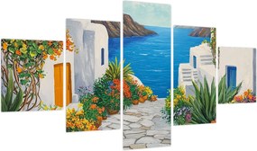 Obraz - Grecka uliczka (125x70 cm)