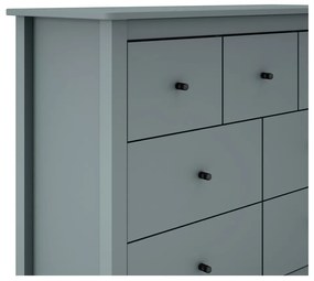Szarozielona komoda z litego drewna sosnowego 110x80x40 cm Misti – Marckeric