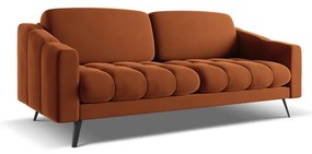 Pomarańczowa aksamitna sofa 202 cm Nalu – Makamii