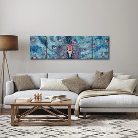 Obraz namalowanego pawia (170x50 cm)