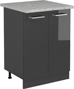 Szafki kuchenne antracyt wysoki połysk 60x46x81.6 r-line