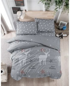 Szara bawełniana pościel dwuosobowa 200x200 cm Merry – Mijolnir