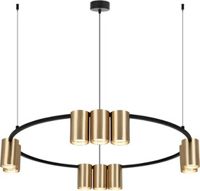 Loftowa lampa wisząca czarno-złota - 32X K406 P4-P95
