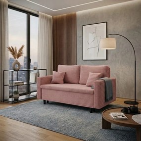 Sofa kanapa 2 os z funkcją spania LIVIA Różowy