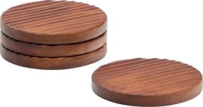 Drewniane podkładki w ciemnym naturalnym kolorze zestaw 4 szt. Rommu – Kave Home