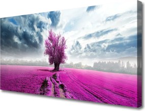 Obraz canvas Drzewo na Horyzoncie Łąki