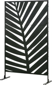 Outsunny Parawan Zewnętrzny 122x198 cm Design Liścia Palmy Stabilne Noggi | Aosom PL