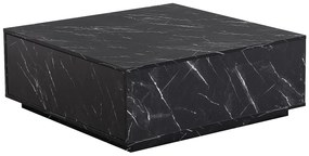 Stolik kawowy z 2 szufladami z MDF - szer. 90 cm Efekt czarnego marmuru - ANTRIM