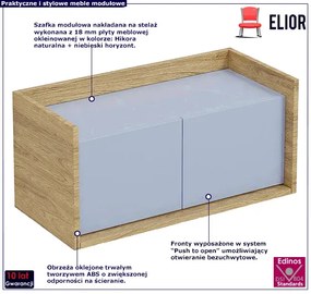 Szafka modułowa 78cm hikora + niebieski horyzont - Afilia 8X