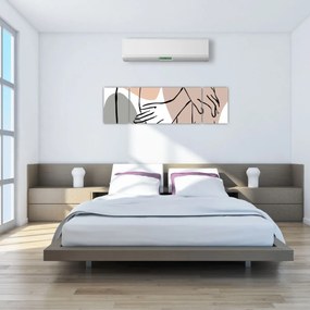 Obraz - Kobieta linia sztuki ciała N⁰2 (170x50 cm)