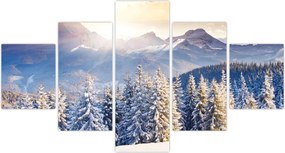 Obraz - Krajobraz górski zimą (125x70 cm)