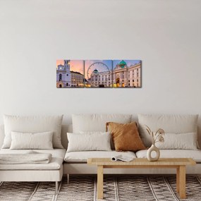Obraz - Austria, Wiedeń (z zegarem) (90x30 cm)