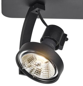 Designerski reflektor sufitowy czarny GU10 70mm 2-źródła światła regulowany - VoDesignerski Oswietlenie wewnetrzne