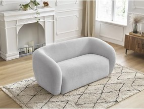 Jasnoszara sofa z tkaniny szenilowej 160 cm Celine – Bobochic Paris