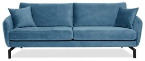 Niebieska sofa z aksamitnym obiciem Scandic Magic, szer. 230 cm