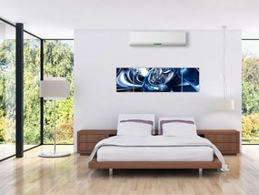 Obraz abstrakci - koła (170x50 cm)