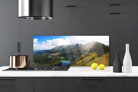 Szkło Dekoracyjne do Kuchni Malownicza Polana u Podnóża Gór