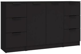 Czarna modułowa komoda z szufladami S3-D71