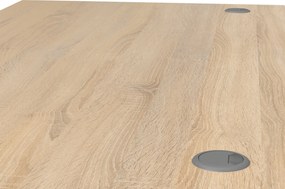 Biurko proste Prima dąb sonoma 120 szare nogi