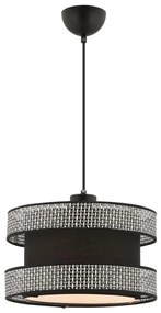 Lampa wisząca na przewodzie HALO 1xE27/60W/230V czarny/szary