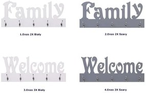 Szary wieszak ścienny na ubrania B1-M51