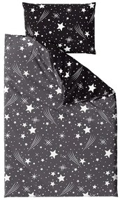 PrzytulneMieszkanie.pl PrzytulneMieszkanie.pl Pościel z mikrofibry NOČNÍ OBLOHA czarno-szara Rozmiar pościeli: 2 szt 70 x 90 cm | 200 x 220 cm