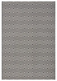 Czarno-biały dywan odpowiedni na zewnątrz NORTHRUGS Karo, 140x200 cm
