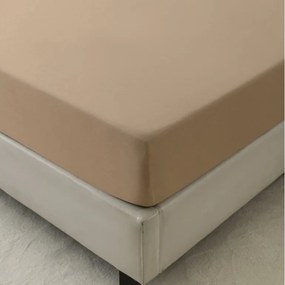 PrzytulneMieszkanie.pl Prześcieradło z mikrofibry MICROVELLE beżowe 90x200 cm