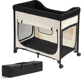 Podwyższone Łóżko SucceBuy dla Psów Kotów, Składane Łóżko Kempingowe dla Zwierząt Domowych, Legowisko dla Psów z Tkaniny Oxford 600D i Aksamitu Holenderskiego