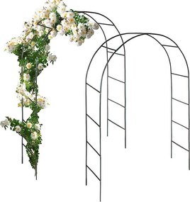 Zestaw 2 ogrodowych łuków do roślin pnących, 240 cm