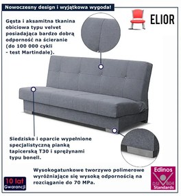Szara rozkładana wersalka P1-F28
