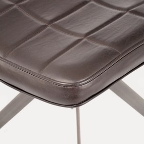 Designerskie krzesło pikowane z ekoskóry Ashton D03