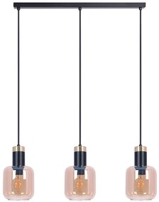 Potrójna szklana lampa wisząca na listwie 14X A557 P6-F18