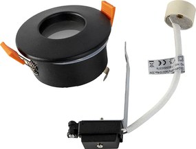 Zestaw 6 nowoczesnych reflektorów wpuszczanych czarnych IP44 - Gap