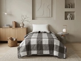 Letnia kołdra CUBE 140x200 cm, szaro-biała