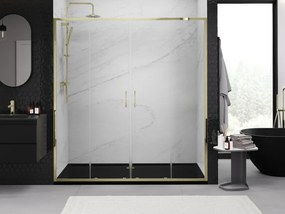 Mexen Exo drzwi prysznicowe podwójne rozsuwane 170 cm, transparent, złote - 8152-170-000-50-00