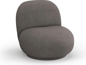 Szary fotel z materiału bouclé Chuck – Micadoni Home