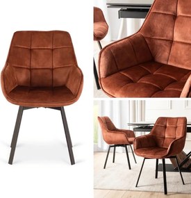 Pikowane krzesło obrotowe z lamówką Luna