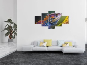 Obraz - Kolorowy legwan (125x70 cm)