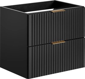 Szafka łazienkowa pod umywalkę wpuszczaną Adel 60 cm, czarny mat