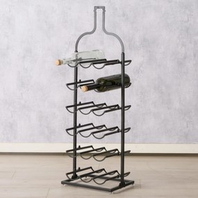 Stojak na wino metalowy w kształcie butelki BOTELLA, wys. 91 cm