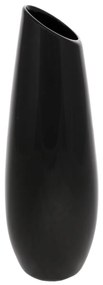 Wazon ceramiczny Oval, 12 x 36 x 12 cm, czarny
