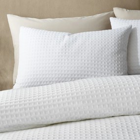 Biała pościel dwuosobowa 230x220 cm Muscat Waffle – Pineapple Elephant