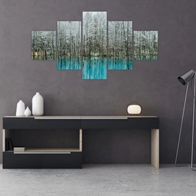 Obraz - Turkusowy staw, Biei, Japonia (125x70 cm)