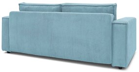 Jasnoniebieska sztruksowa rozkładana sofa 245 cm Nihad – Bobochic Paris