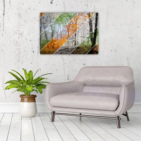 Obraz - Zmieniające się pory roku (70x50 cm)